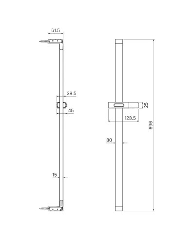 Душевая штанга 69,6 см IDDIS Slide SLI70BLi17
