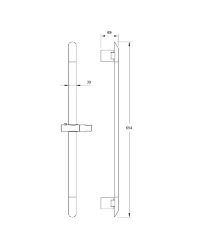 Душевая штанга 69,4 см IDDIS Mirro MIR6940i17