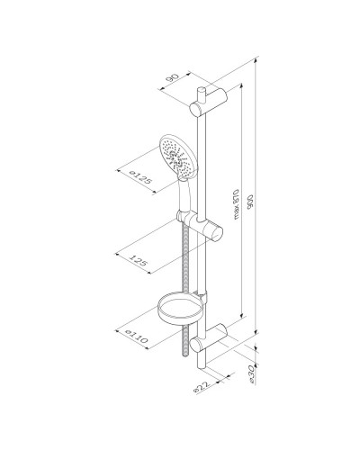 Душевой гарнитур AM.PM Bliss L F0153164