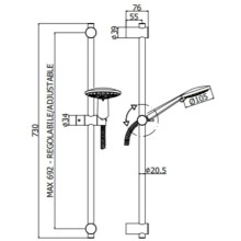 Душевой гарнитур Paffoni Brio ZSAL194CR