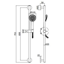 Душевой гарнитур Paffoni Ginevra ZSAL146BO