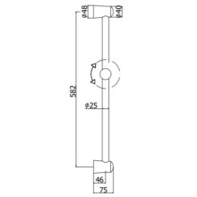 Душевая штанга 60 см Paffoni Ischia ZSAL022CR