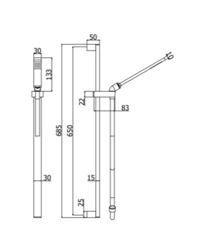 Душевой гарнитур Paffoni Level ZSAL079CR