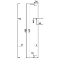 Душевая штанга 685 мм Paffoni Level ZSAL088CR