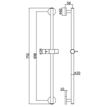 Душевая штанга 75,5 см Paffoni Life ZSAL116HG