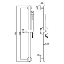 Душевой гарнитур Paffoni Life ZSAL135BO