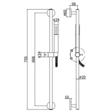 Душевой гарнитур Paffoni Life ZSAL135ROSE