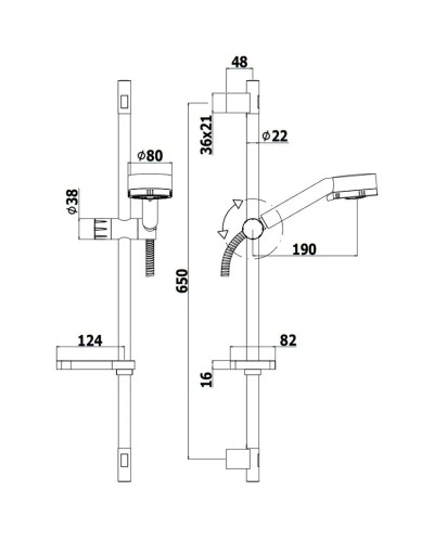 Душевой гарнитур Paffoni Manila ZSAL110CR