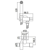 Гигиенический набор Paffoni Tweet Round ZDUP109CR
