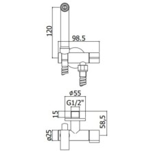 Гигиенический набор Paffoni Tweet Round ZDUP109CR