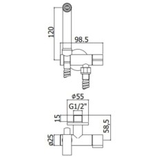 Гигиенический набор Paffoni Tweet Round ZDUP109CR