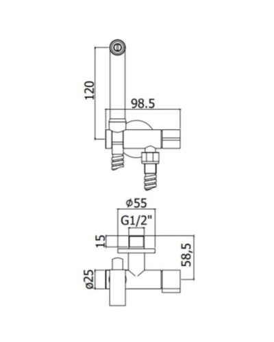 Гигиенический набор Paffoni Tweet Round ZDUP109CR