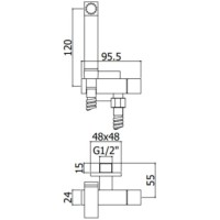 Гигиенический набор Paffoni Tweet Square Mix ZDUP111CR