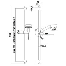 Душевой гарнитур Paffoni Majorca ZSAL105CR