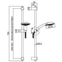 Душевой гарнитур Paffoni Prestige ZSAL118CR