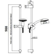 Душевой гарнитур Paffoni Prestige ZSAL118CRAG90
