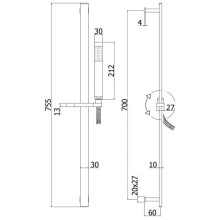 Душевой гарнитур Paffoni City ZSAL145ST