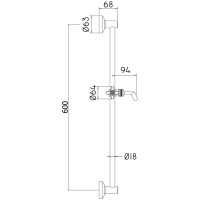 Душевая штанга 60 см Paffoni Belinda ZSAL021GF