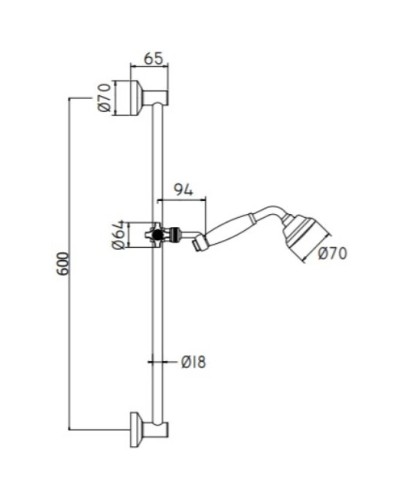Душевой гарнитур Paffoni Belinda ZSAL070CR