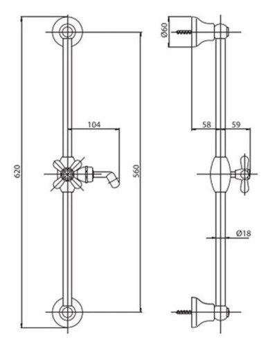 Душевой гарнитур Caprigo 21-060-crm