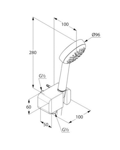 Душевой гарнитур Kludi Logo 6867005-00 Хром