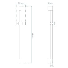 Душевая штанга 70 см Rea REA-P5983