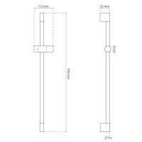 Душевая штанга 70 см Rea REA-P5981
