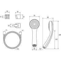 Душевой гарнитур Ravak 901.00 X07P005 хром