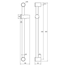 Душевая штанга Ravak 972.00 X07P012 Хром