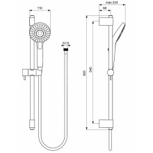 Душевой гарнитур Ideal Standard Ideal Rain Evo Round L3 B2233AA Хром