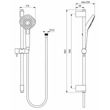 Душевой гарнитур Ideal Standard Ideal Rain Evo Diamond L3 B2234AA Хром