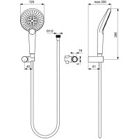 Душевой гарнитур Ideal Standard Ideal Rain Evo Jet Round XL3 B1765AA Хром