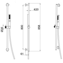 Душевой гарнитур Allen Brau Priority 5.31010-00