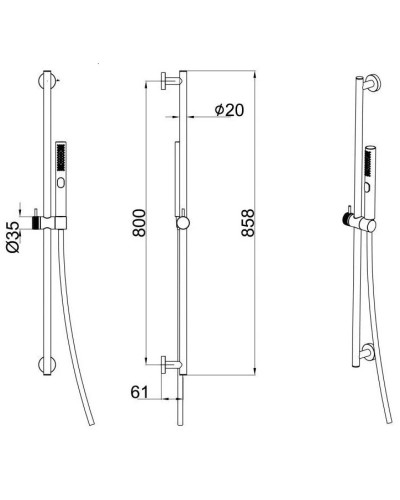 Душевой гарнитур Allen Brau Priority 5.31010-00