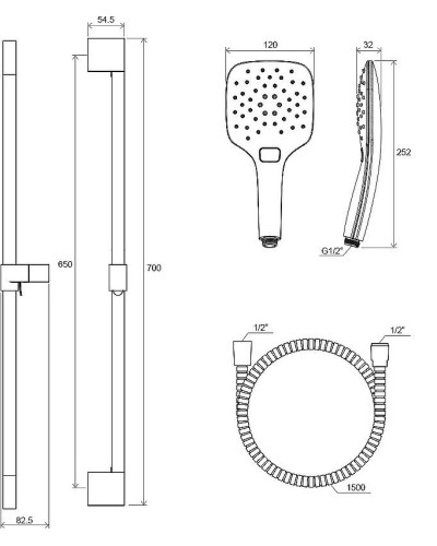 Душевой гарнитур Ravak Chrome 921.00 X07S002 Хром
