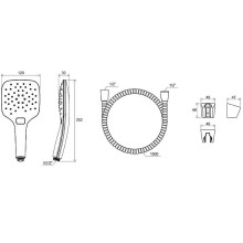 Душевой гарнитур Ravak 907.00 X07S010 Хром Белый
