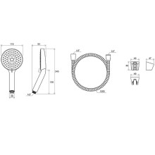 Душевой гарнитур Ravak Flat M 903.00 X07S006 Хром