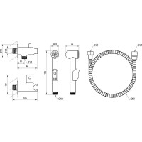 Гигиенический душ с запорным вентилем Ravak BM 040.00 X070077 Хром