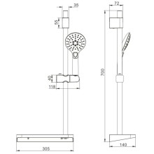 Душевой гарнитур Rose R109