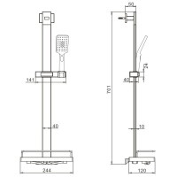 Душевой гарнитур Rose R159