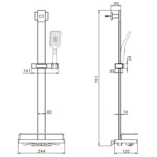 Душевой гарнитур Rose R159