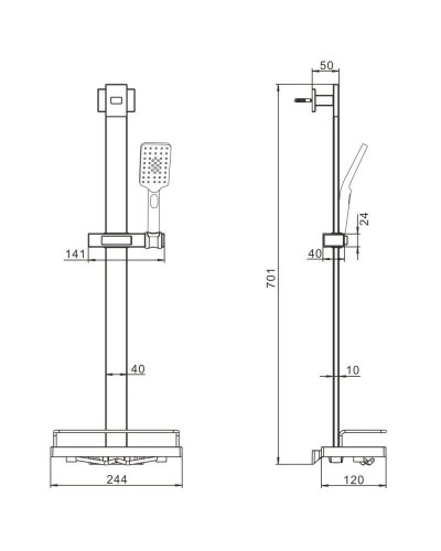 Душевой гарнитур Rose R159