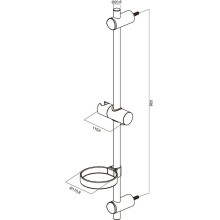 Душевая штанга AM.PM Spirit F0370064 Хром