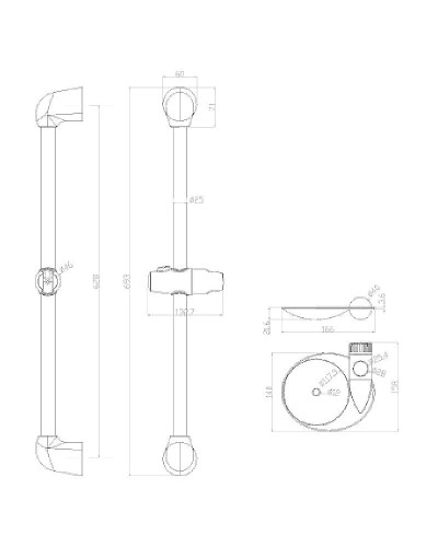 Душевая штанга Lemark LM8065C Хром