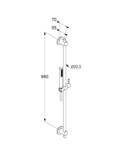 Душевой гарнитур Kludi Nova Fonte Puristic 1S 2084053-15