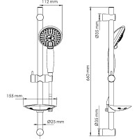 Душевой гарнитур WasserKRAFT A004 Хром