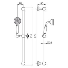Душевой гарнитур бронза Cezares Olimp OLIMP-SD-02
