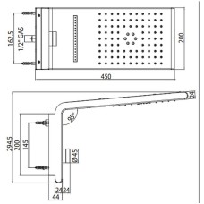 Верхний душ Bossini Syncro Neb I00590.030 Хром