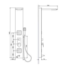 Душевая панель Excellent Glas ARAC.GR8401 Хром