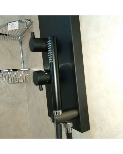 Душевая панель Cezares Premier-CD2-T-NOP с термостатом Nero Opaco